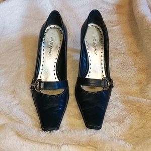 BCBGirls navy leather heels